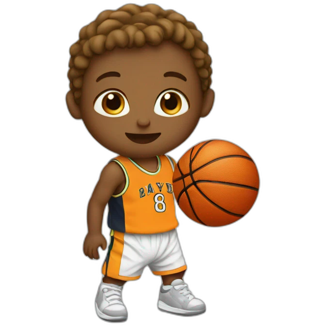 Baby play basketball emoji
