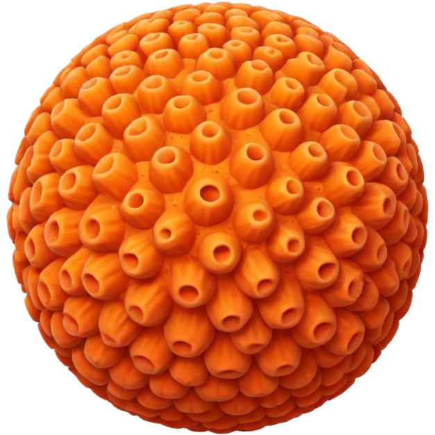 coral sphere. emoji