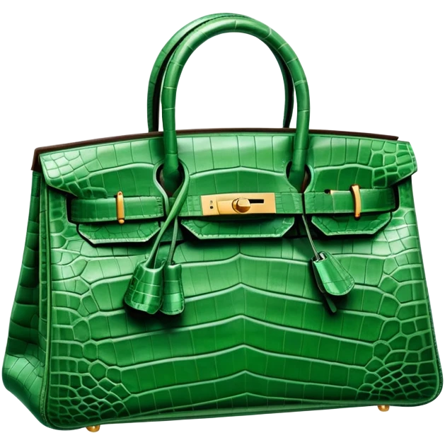 green crocodile hermes birkin bag emoji