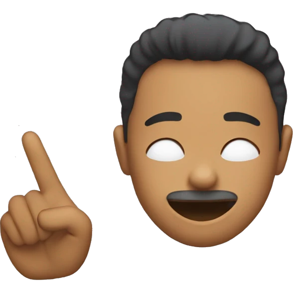 Kissy face with peace hand emoji