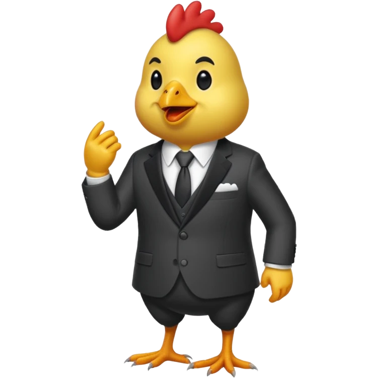 chicken in suit  emoji