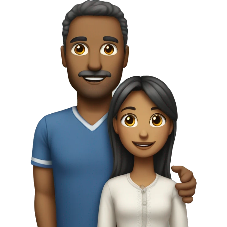 noel dad with a beatiful girl emoji