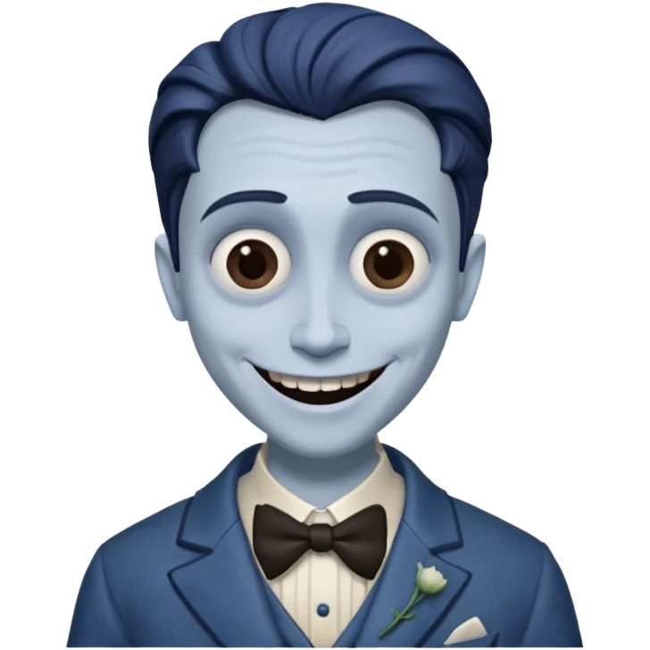 Victor Van Dort from Corpse Bride  head happy emoji