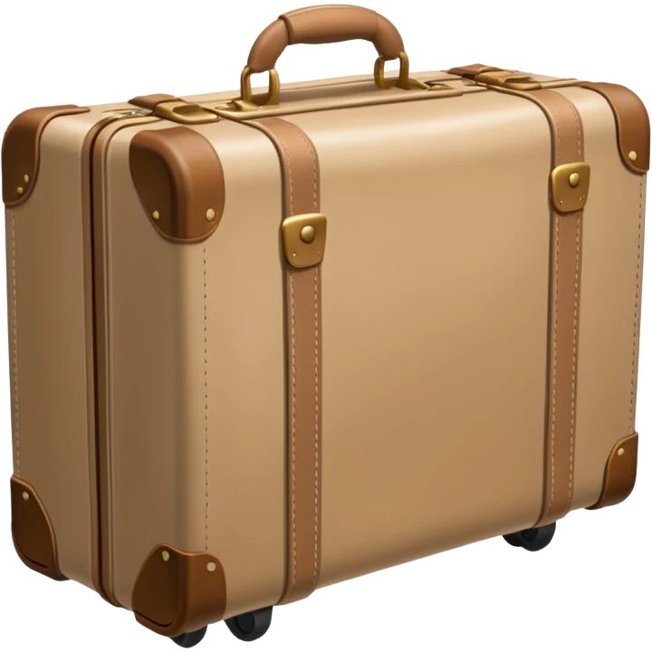 beige suitcase with wheels emoji