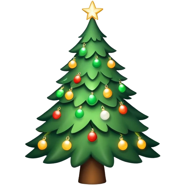christmas tree with white lights emoji