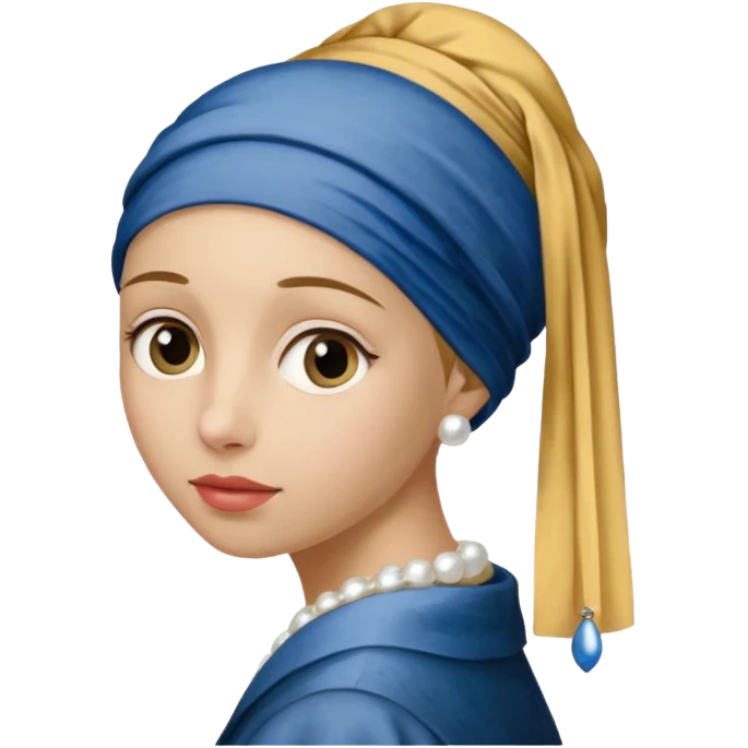 Girl with a Pearl Earring painting emoji