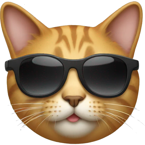 Cat with sunglasses emoji