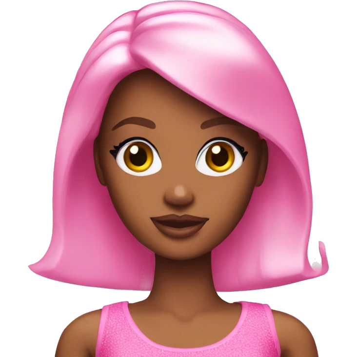 Pink barbie emoji