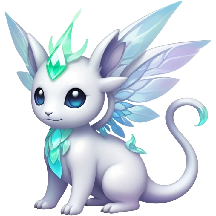  Iridescent white pale light fakemon-creature  emoji