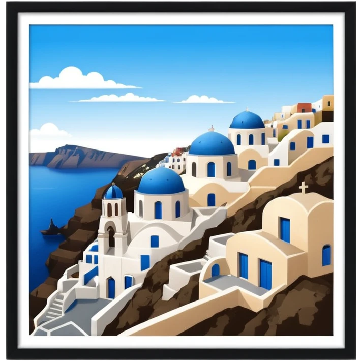 Santorini greece emoji
