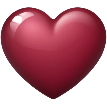 A burgundy heart emoji