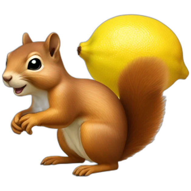 Squirrel lemon emoji