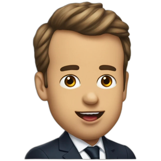 emanuel Macron sticking out his tongue emoji