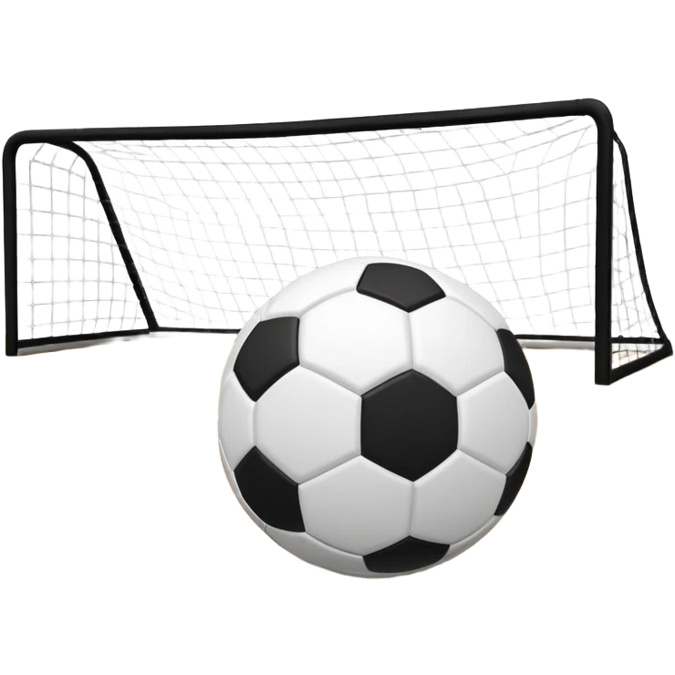 A close-up of a mini football (futsal) ball on the court, with the goals and boundary lines visible in the background. The scene captures the small-scale, fast-paced nature of futsal, emphasizing the ball's precision and the smooth playing surface. emoji