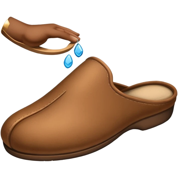 a hand throwing a slipper emoji