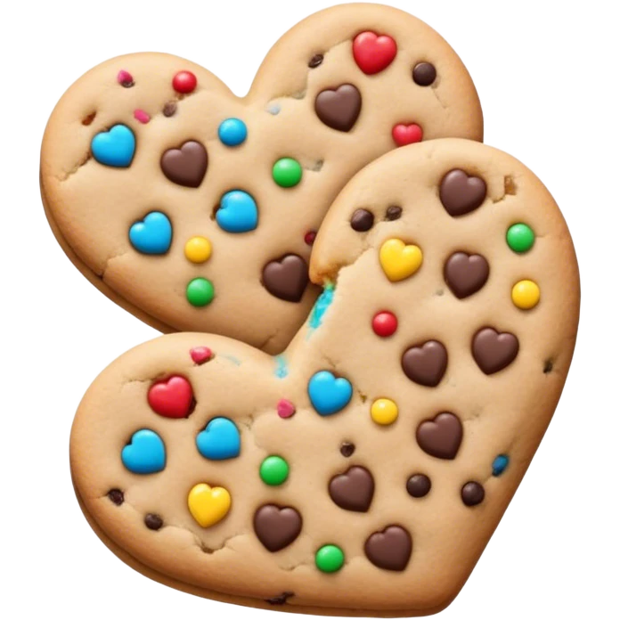 Cookie heart twins  emoji
