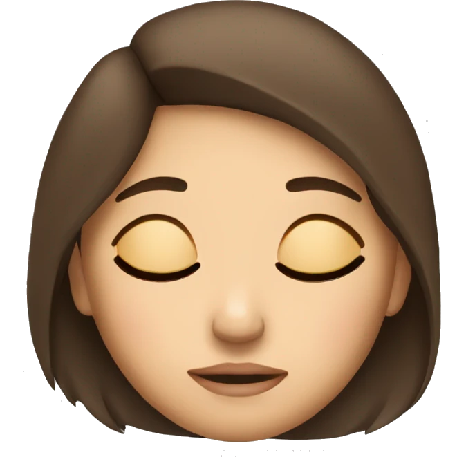 Brunette girl sleeping emoji