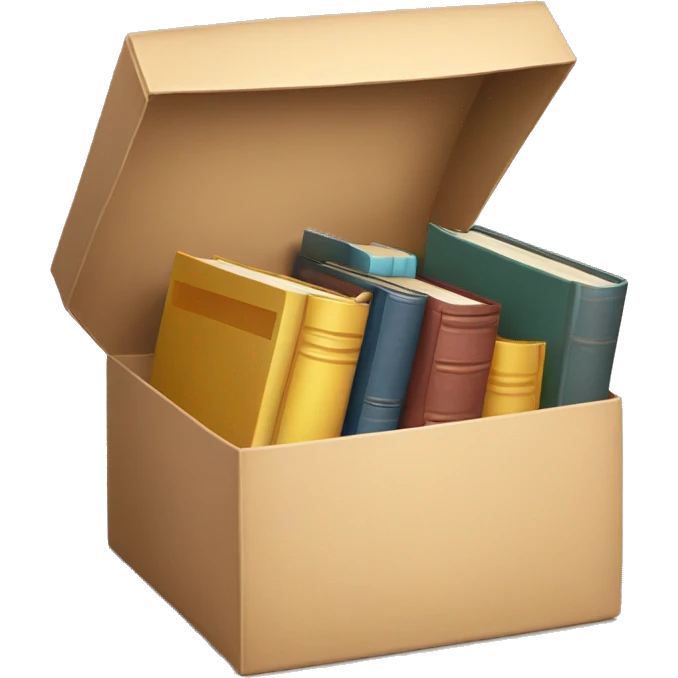 open box with books inside emoji