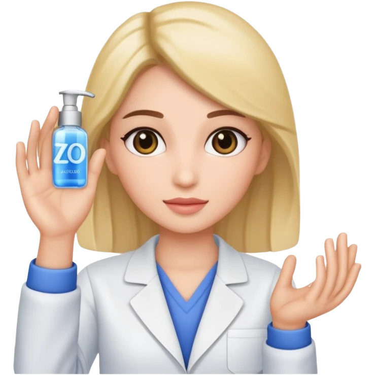 make a person who holds zo skin health cosmetics in her hand  emoji