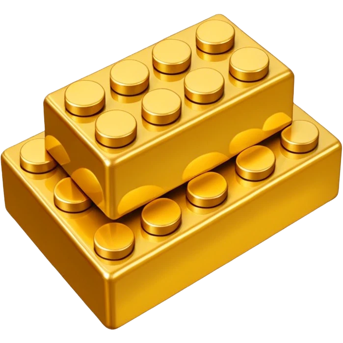 Golden lego brick emoji