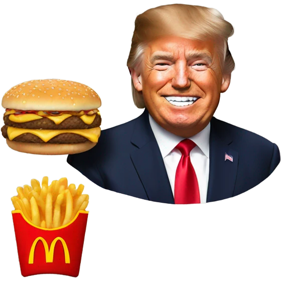 Trump with McDonalds emoji