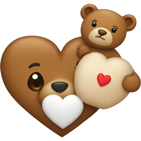 Heart with bear emoji