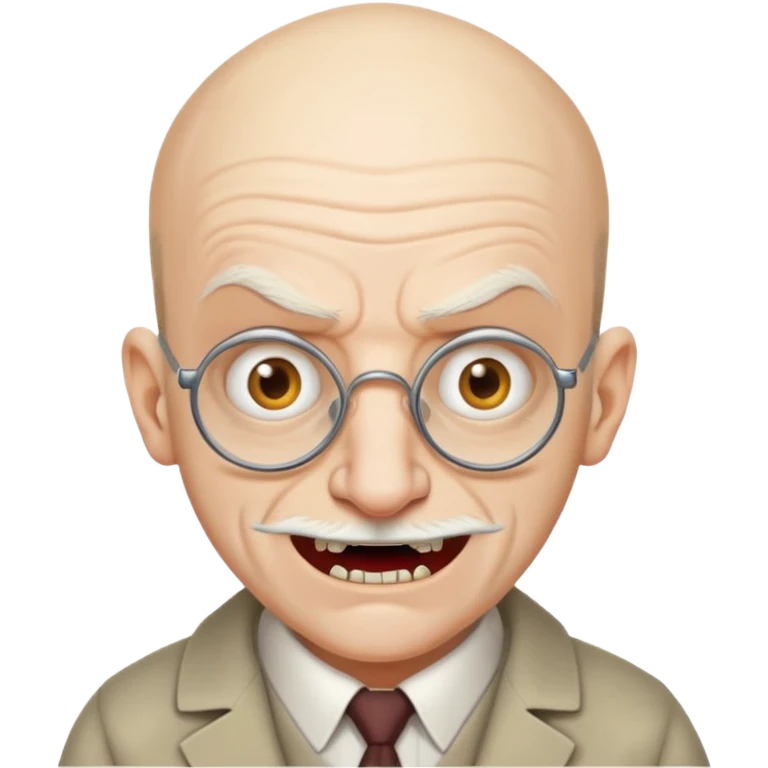  Crazy balding Snaggletoothed mad professor emoji