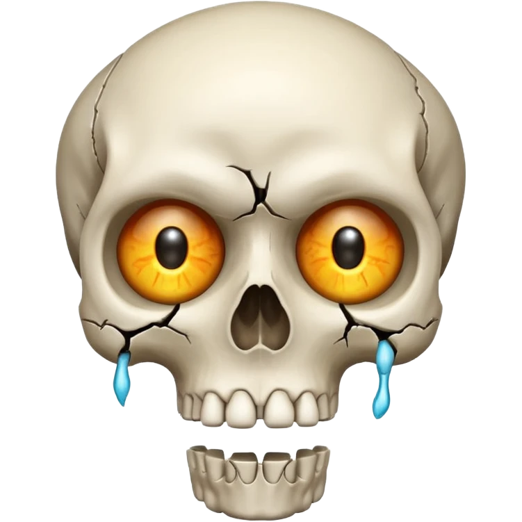 Skull with its eyes popping out emoji