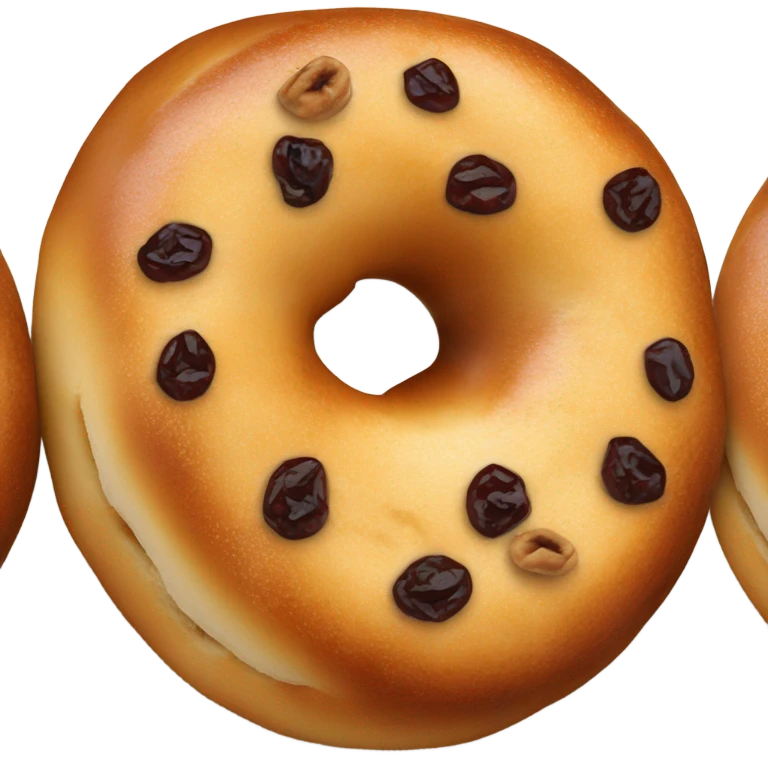 Cinnamon raisin bagel emoji