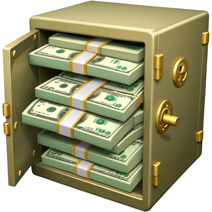 unlocked bank vault full of cash emoji