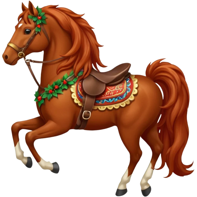 christmas red horse emoji
