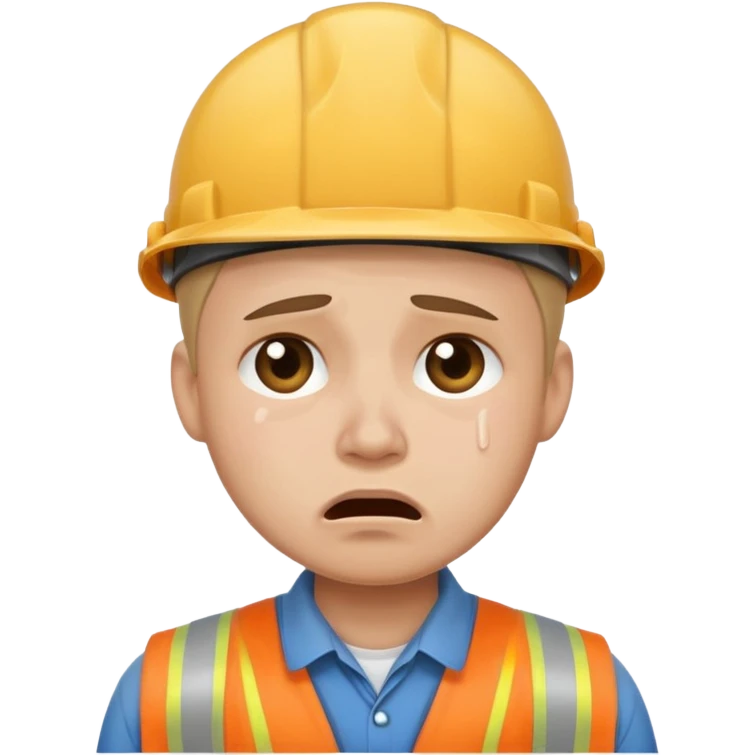 Crying worker  emoji