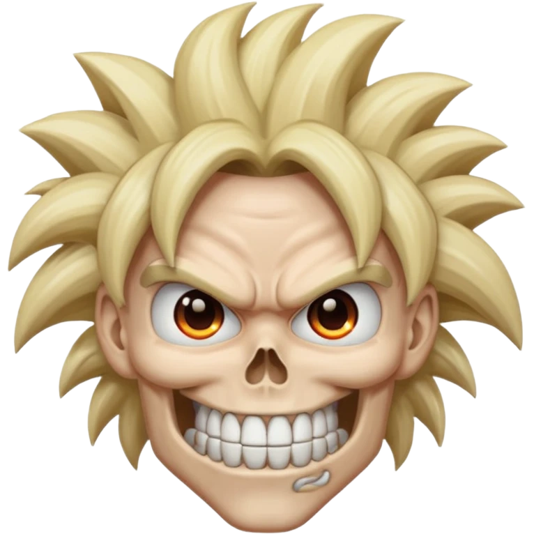   Mind blown skull face for goku hair          emoji