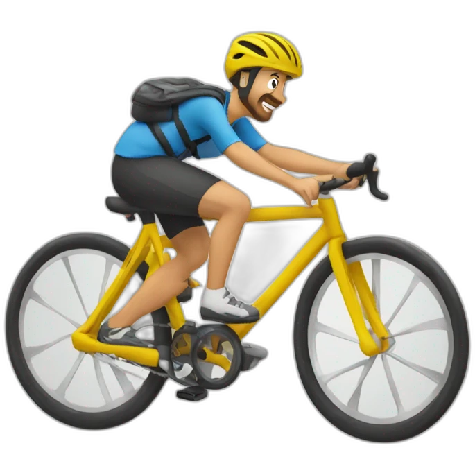 Rueda de bicicleta saludando emoji