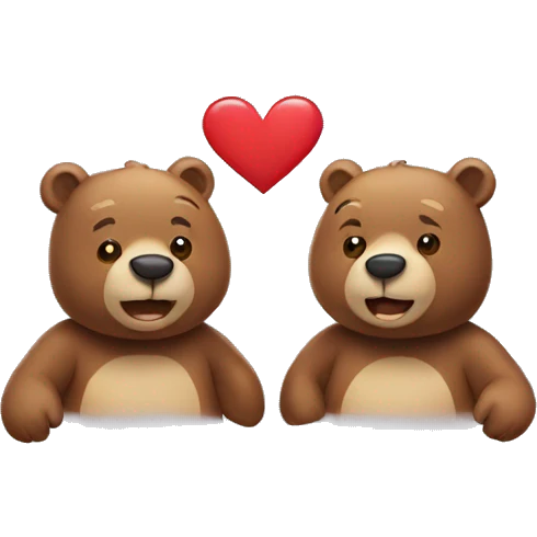 Two bears in love  emoji