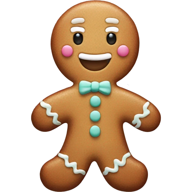 Pastel gingerbread man  emoji