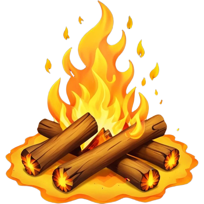 gathering the campfire emoji