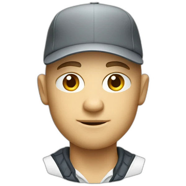 white man developer bald with golf hat emoji
