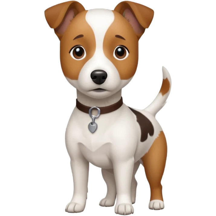 a white jack russell cross emoji