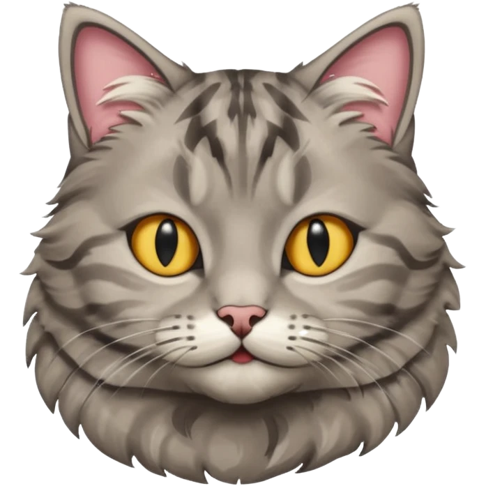 scottish cat with small, bent ears emoji