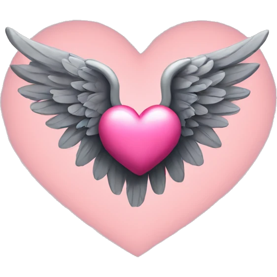 Heart with wings simple emoji