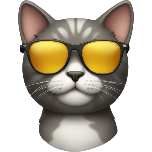 Cat with sunglasses emoji