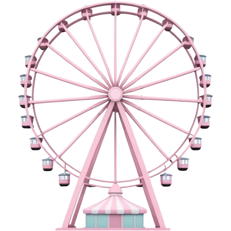 mix light pink and white theme park Ferris wheel emoji