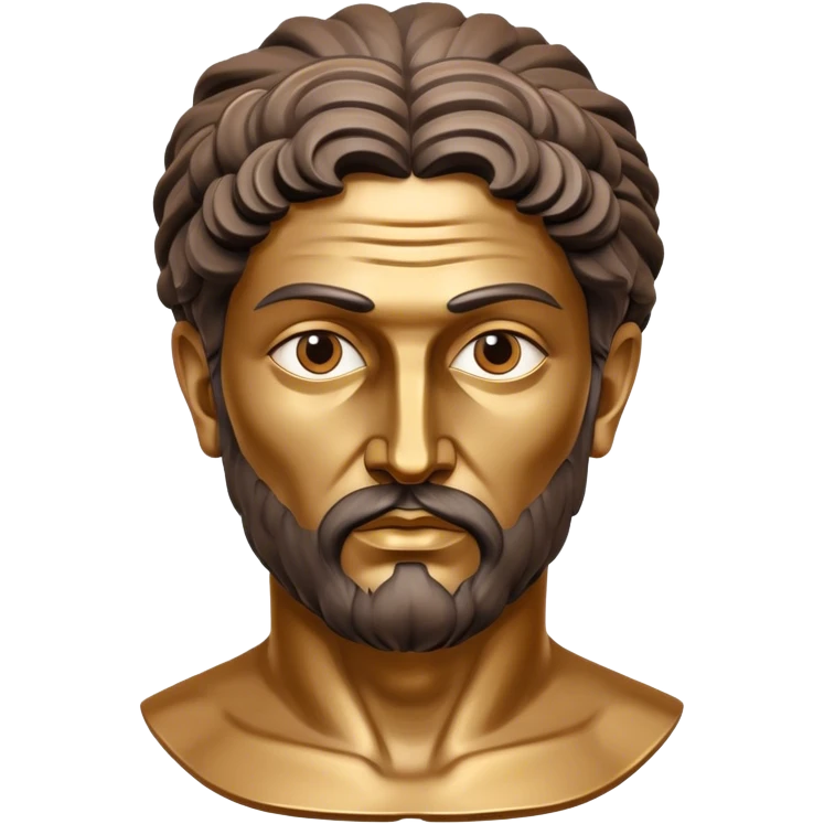 greek spiritual man sculpture paint art emoji