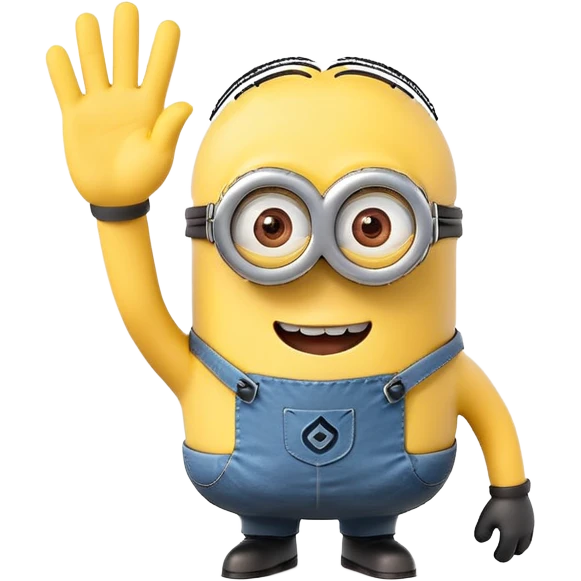 Minion character waving emoji