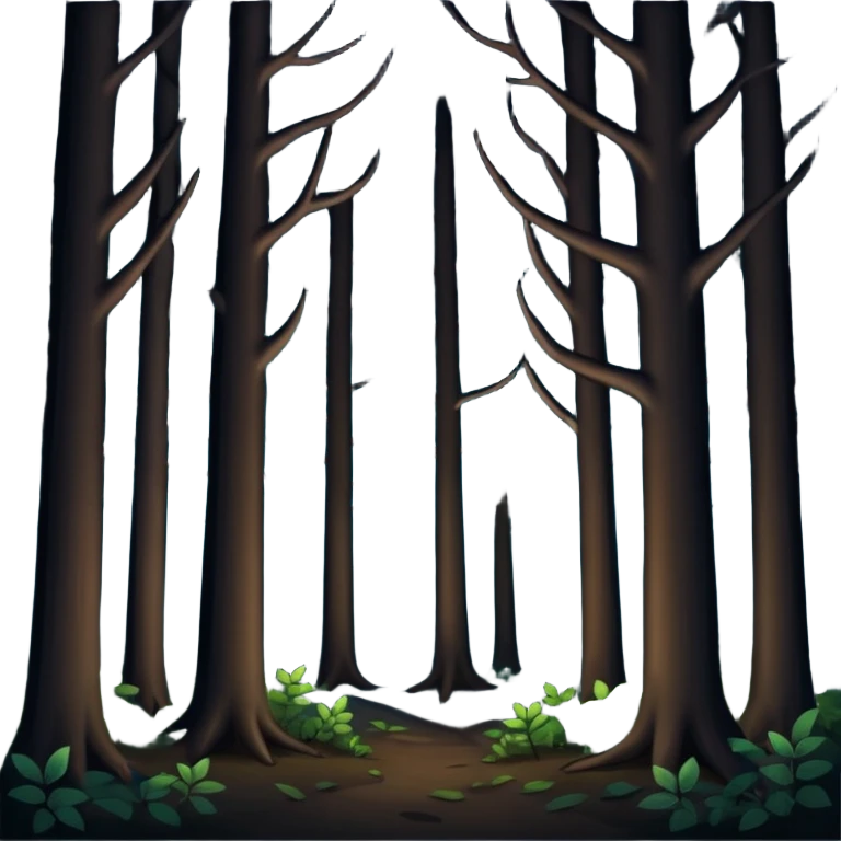 dark forest at night emoji