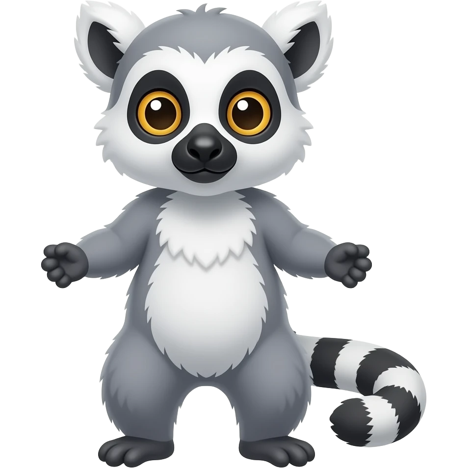 Cartoon 2d lemur emoji