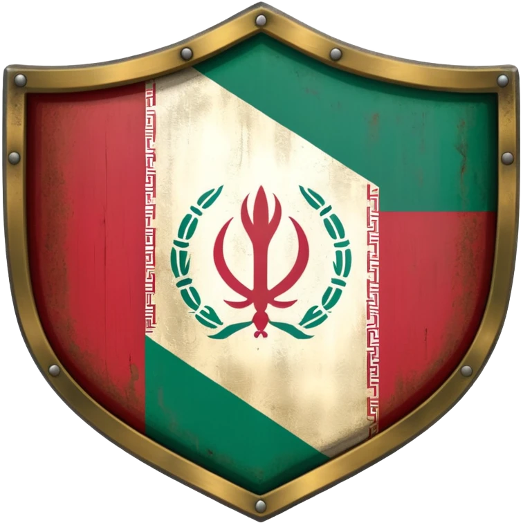 rectangular shield with old the flag of Iran emoji