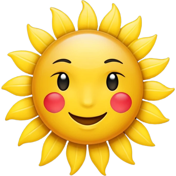 generar un sol natural, sin carita feliz, que se asemeje a un sol normal emoji