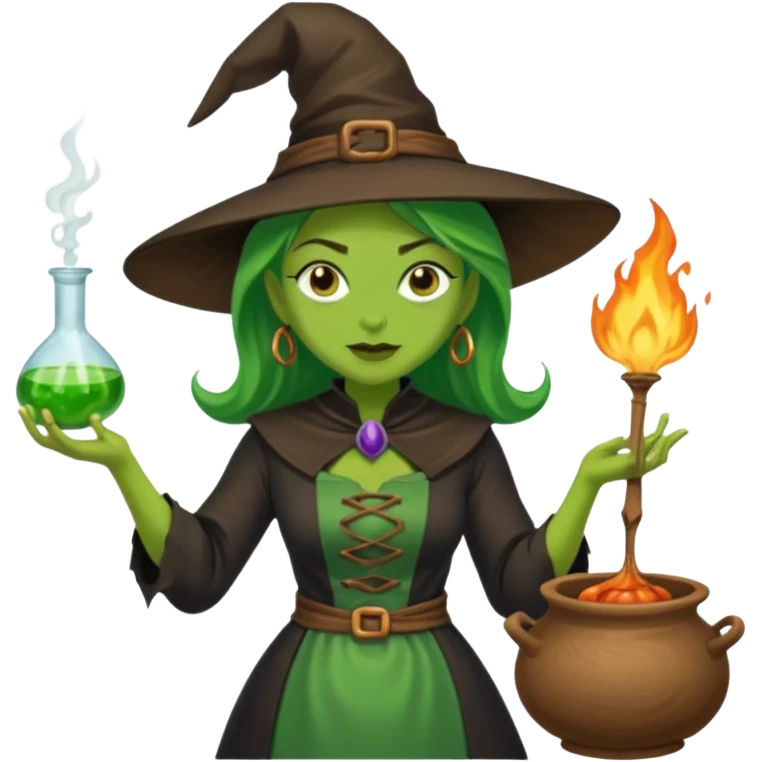 green witch cooking potion emoji